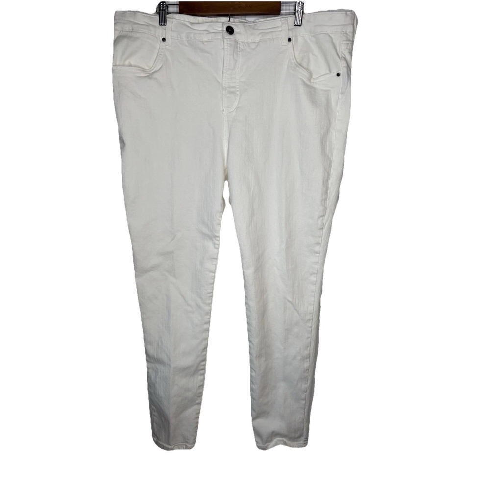 Universal Standard Jeans White Sz 26 L Classic Skinny High Rise 5-Pocket Comfort